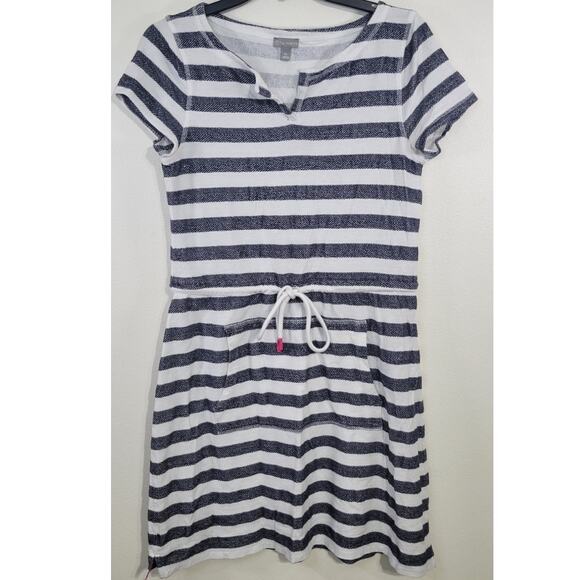 T by Talbots Skirt Romper Womens Medium Stripped Beach Nautical Summer Casual - Picture 1 of 8